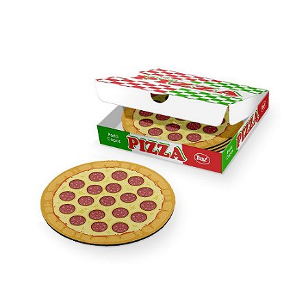 Jogo de Porta Copos Pizza Peperoni - 4 peças