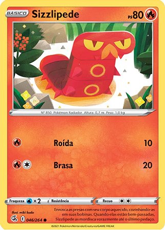 Sizzlipede (46/264) - Carta Avulsa Pokemon