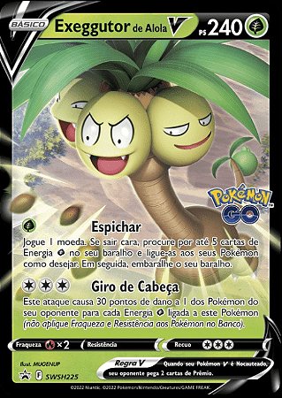 Exeggutor de Alola-V / Alolan Exeggutor-V (SWSH225) - Carta Avulsa Pokemon