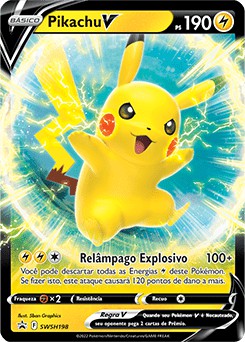 Pikachu-V (SWSH198) - Carta Avulsa Pokemon