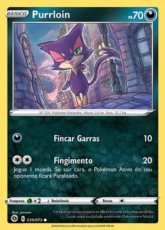 Purrloin (039/073) REV FOIL - Carta Avulsa Pokemon