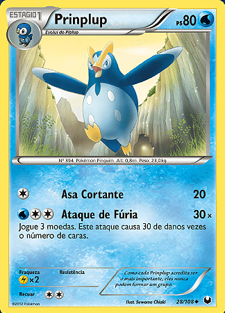 Prinplup (28/108) - Carta Avulsa Pokemon