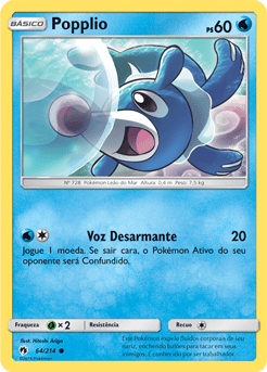 Popplio (64/214) REV FOIL - Carta Avulsa Pokemon