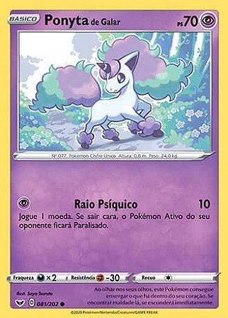 Ponyta de Galar / Galarian Ponyta (81/202) REV FOIL - Carta Avulsa Pokemon
