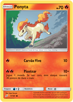 Ponyta (17/181) - Carta Avulsa Pokemon