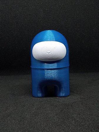 Among Us (Impostor) Azul-Branco - Boneco Colecionável 3D V2