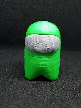 Among Us (Impostor) Verde-Cinza - Boneco Colecionável 3D V1
