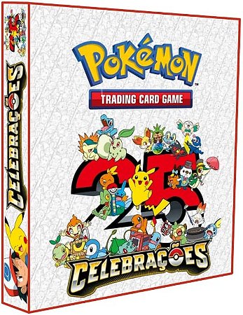 Pasta Fichário - Pokemon TCG Celebrações Branco (25 anos)