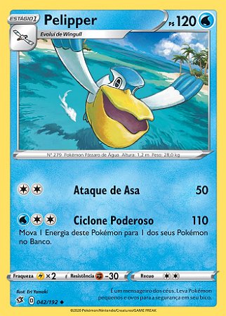 Pelipper (42/192) - Carta Avulsa Pokemon