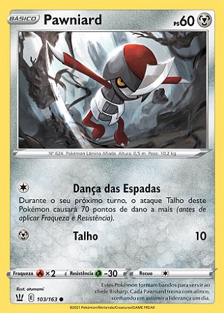 Pawniard (103/163) - Carta Avulsa Pokemon