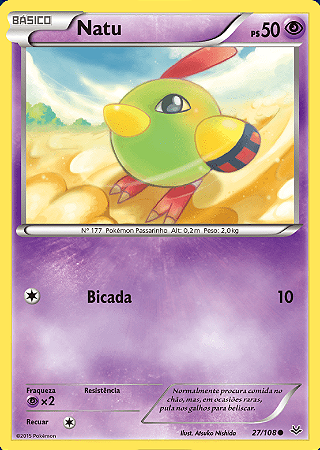 Natu (27/108) - Carta Avulsa Pokemon