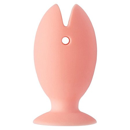 Suporte para Escova de Dente em silicone Peixinho Ventosa Rosa