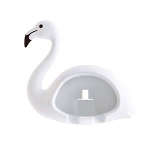 Porta Escova de Dentes de parede Flamingo Branco