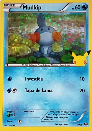 Mudkip (19/25) FOIL - Carta Avulsa Pokemon