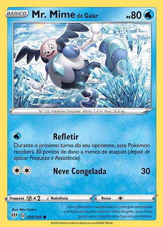 Mr. Mime de Galar / Galarian Mr. Mime (35/189) - Carta Avulsa Pokemon