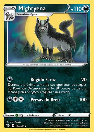 Mightyena (104/185) REV FOIL - Carta Avulsa Pokemon