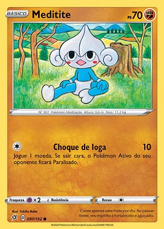 Meditite (97/192) - Carta Avulsa Pokemon