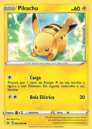 Pikachu (65/202) - Carta Avulsa Pokemon