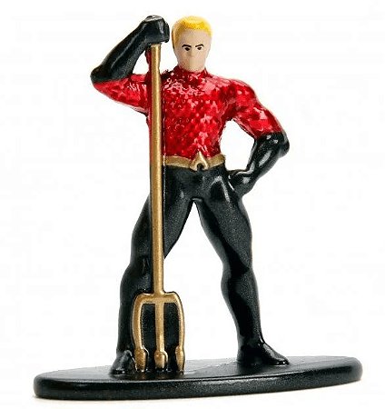 Aquaman (4 Cm)  Figura Colecionável - Nano Metals Figs - DC Comics