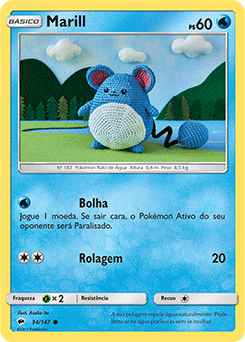 Marill (34/147) - Carta Avulsa Pokemon