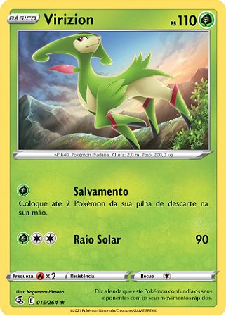 Virizion (15/264) - Carta Avulsa Pokemon