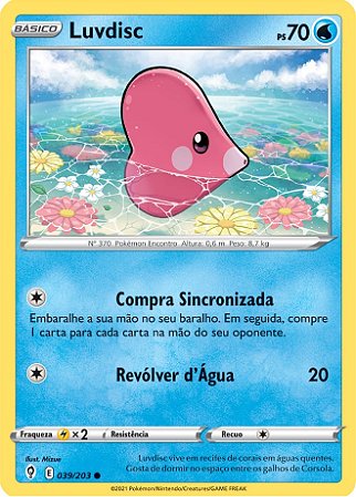 Luvdisc (39/203) - Carta Avulsa Pokemon
