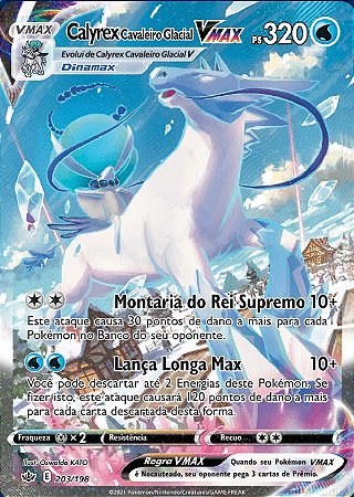 Calyrex Cavaleiro Glacial-VMAX / Ice Rider Calyrex-VMAX (203/198) - Carta Avulsa Pokemon