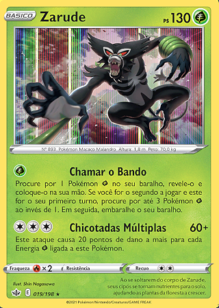 Zarude (19/198) FOIL - Carta Avulsa Pokemon - Planeta Nerd-Geek