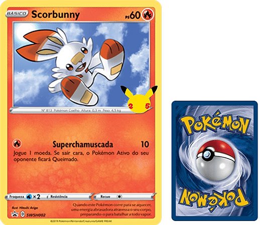 Scorbunny (SWSH002) - Carta Gigante Pokemon / Oversize - Celebrações