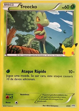 Treecko (3/25) - Carta Avulsa Pokemon