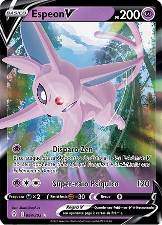 Espeon-V (64/203) - Carta Avulsa Pokemon