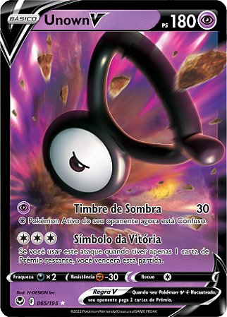 Unown-V (065/195) - Carta Avulsa Pokemon