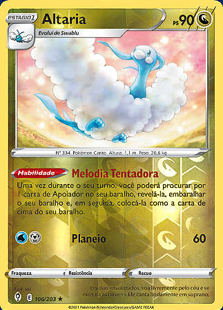 Altaria (106/203) REV FOIL - Carta Avulsa Pokemon