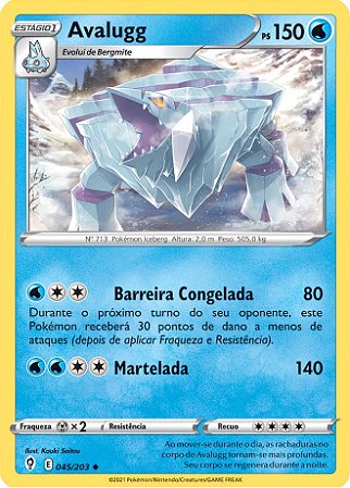 Avalugg (45/203) - Carta Avulsa Pokemon