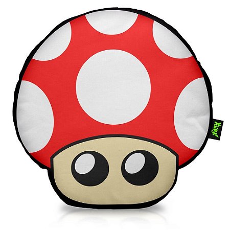 Almofada Cogumelo Vermelho / Grow Up (Super Mario) - 40X40cm