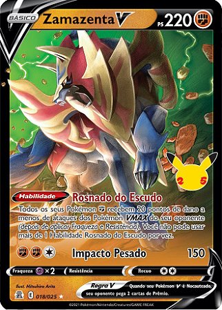 Zamazenta-V (018/25) - Carta Avulsa Pokemon - Planeta Nerd-Geek