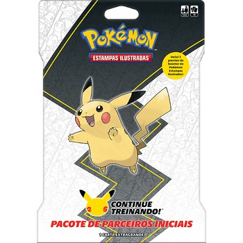 Carta do 25º Aniversário de Holo Pikachu em segunda mão durante 22