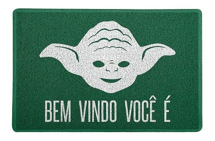 Capacho em Vinil Yoda - Bem Vindo Você É (60x40cm) - Star Wars