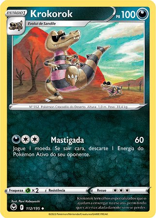 Krokorok (112/195) - Carta Avulsa Pokemon