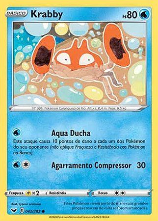 Krabby (42/202) - Carta Avulsa Pokemon