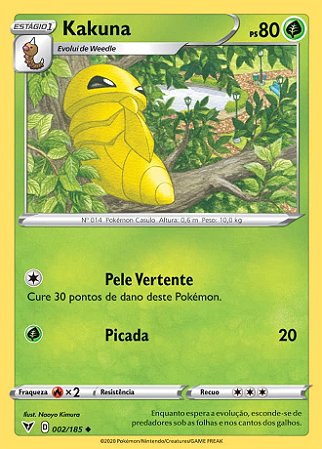 Kakuna (002/185) - Carta Avulsa Pokemon