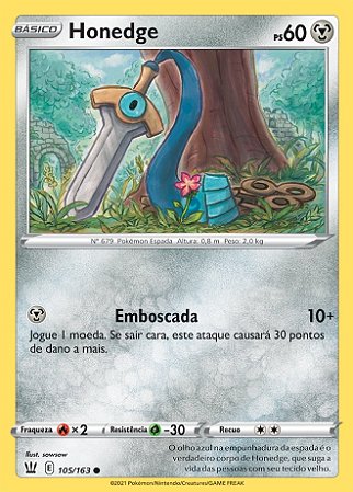 Honedge (105/163) - Carta Avulsa Pokemon