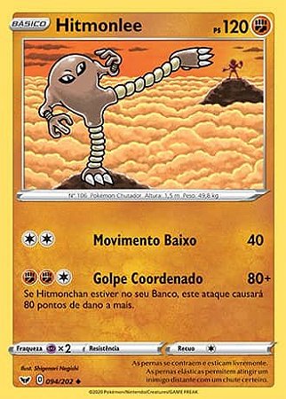 Hitmonlee (94/202) - Carta Avulsa Pokemon