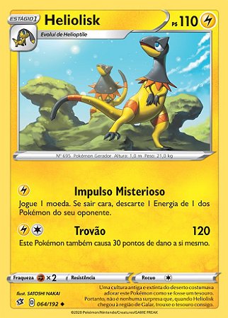 Heliolisk (64/192) REV FOIL - Carta Avulsa Pokemon