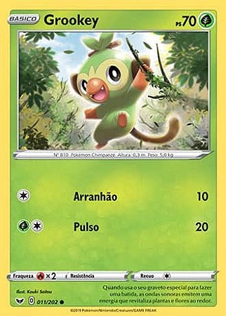 Grookey (11/202) REV FOIL - Carta Avulsa Pokemon