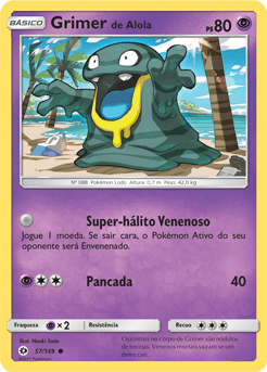 Grimer de Alola / Alolan Grimer (57/149) - Carta Avulsa Pokemon