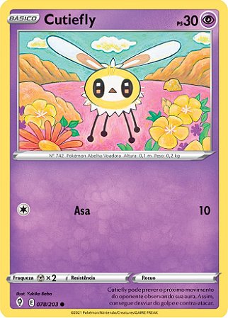 Cutiefly (78/203) REV FOIL - Carta Avulsa Pokemon