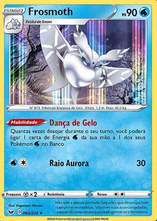 Frosmoth (64/202) FOIL - Carta Avulsa Pokemon - Planeta Nerd-Geek