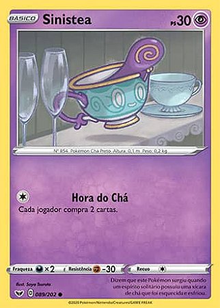 Sinistea (89/202) - Carta Avulsa Pokemon