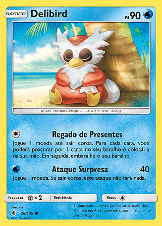 Delibird (26/145) - Carta Avulsa Pokemon